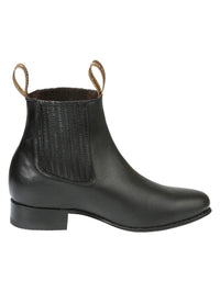 El General El Canelo Men's Charro Boots–Black 45758 - OriginalWestern.com