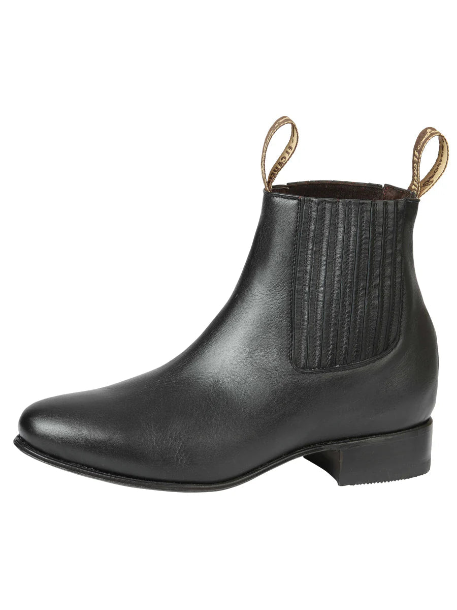 El General El Canelo Men's Charro Boots–Black 45758 - OriginalWestern.com