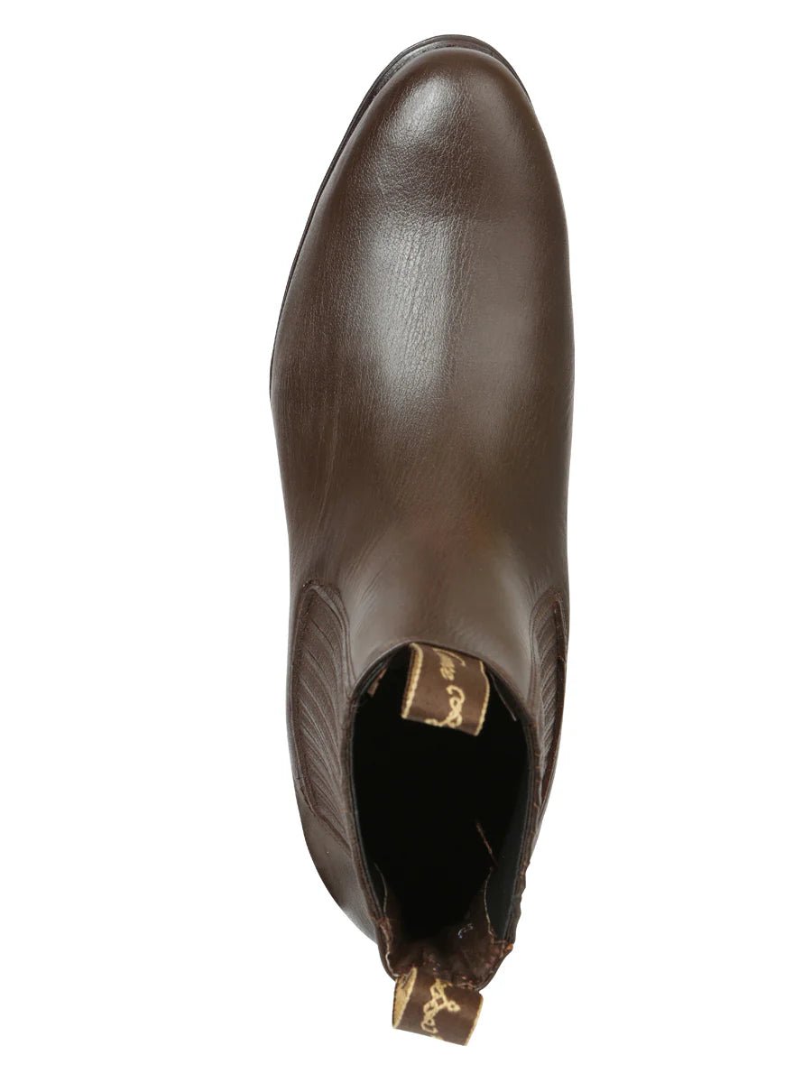 El General El Canelo Men's Charro Boots–Brown 45757 - OriginalWestern.com