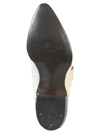El General El Señor de los Cielos Men's Boot–Caiman Tail Print Leather–Bone 40845 - OriginalWestern.com
