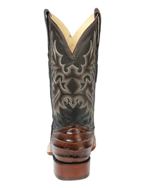 El General El Señor de los Cielos Men's Rodeo Boot Imitation Caiman Belly Leather–Brown 44937 - OriginalWestern.com
