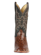 El General El Señor de los Cielos Men's Rodeo Boot Imitation Ostrich Leather–Brown 44934 - OriginalWestern.com