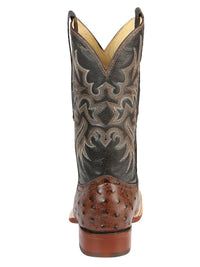 El General El Señor de los Cielos Men's Rodeo Boot Imitation Ostrich Leather–Brown 44934 - OriginalWestern.com