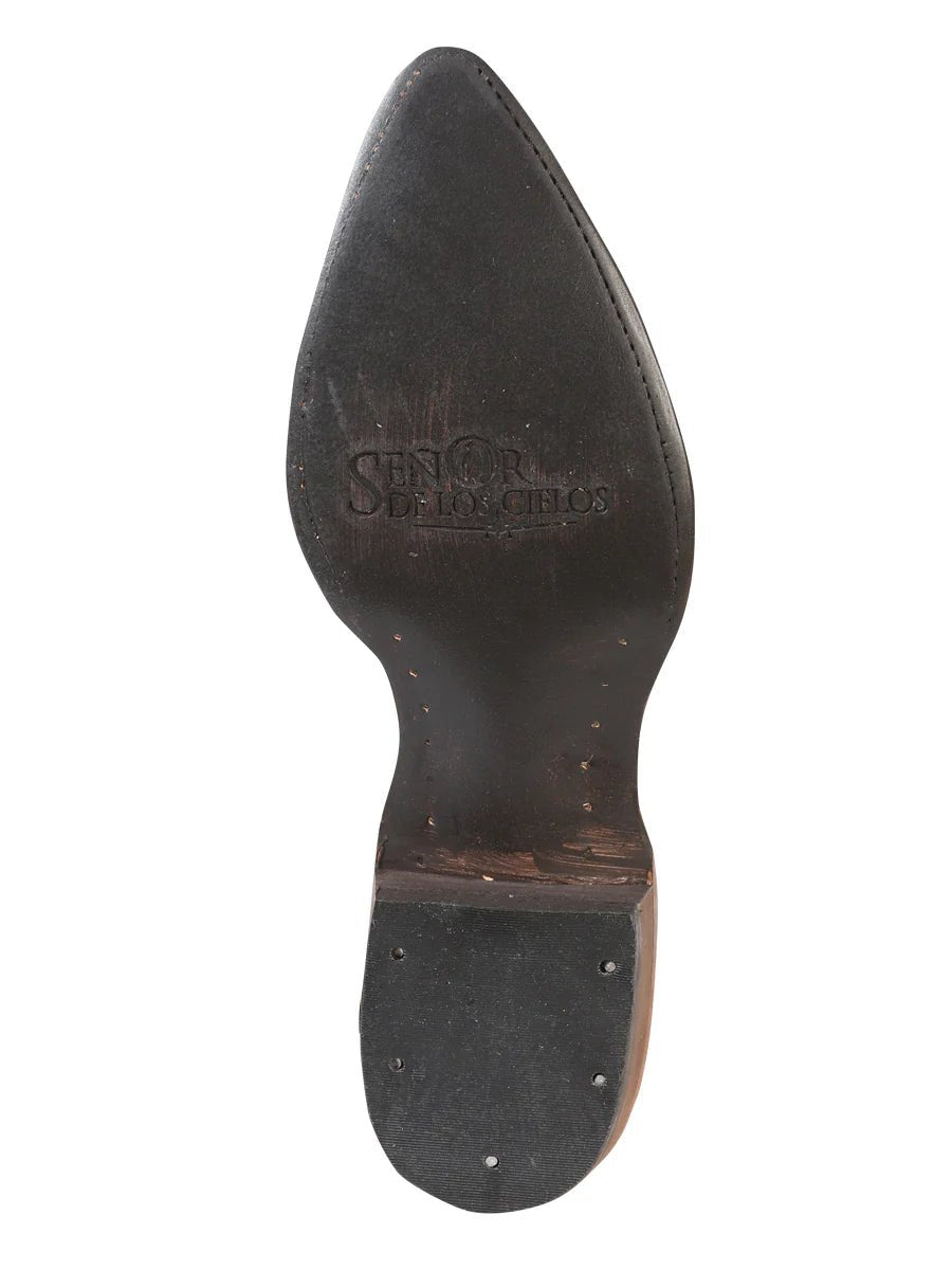 El General El Señor de los Cielos Men's Western Boot Caiman Tail Print Leather Butter 40843 - OriginalWestern.com