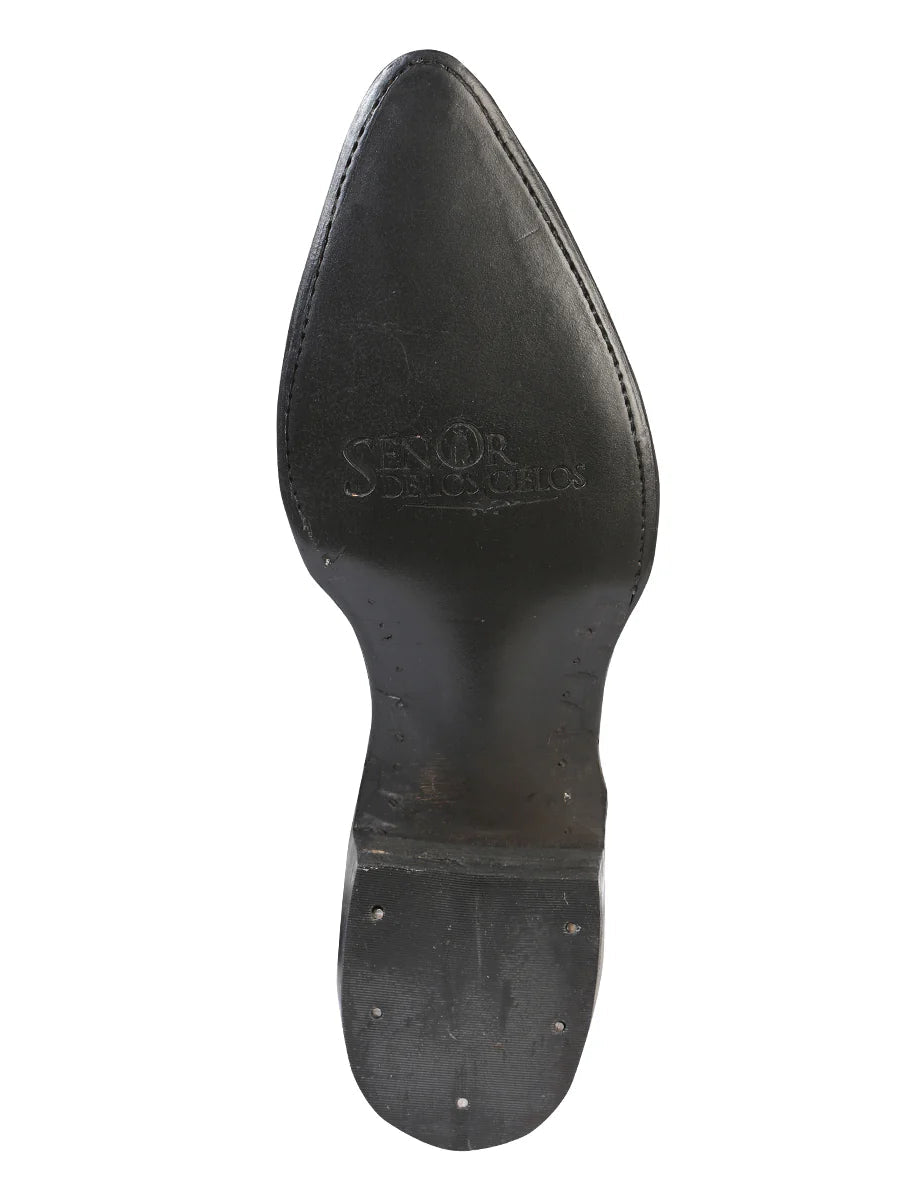 El General El Señor de los Cielos Men's Western Boot–Ostrich Print Leather Butter 40837 - OriginalWestern.com