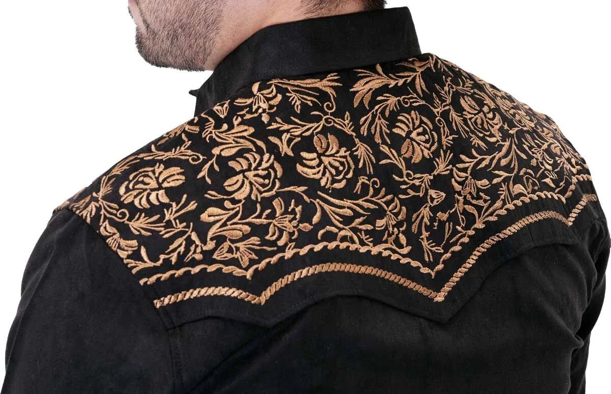 El General - Embroidered Suede Western Shirt WD Boots 809 WD-11-920 - OriginalWestern.com