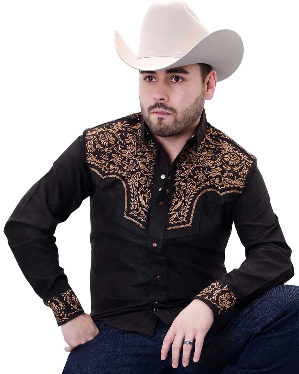 El General - Embroidered Suede Western Shirt WD Boots 809 WD-11-920 - OriginalWestern.com