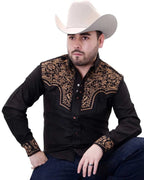 El General - Embroidered Suede Western Shirt WD Boots 809 WD-11-920 - OriginalWestern.com