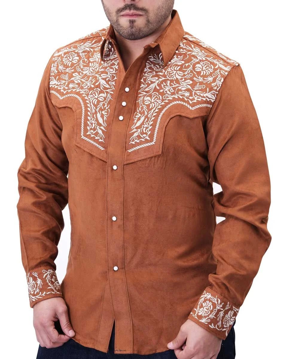 El General - Embroidered Suede Western Shirt WD Boots 811 WD-11-928 - OriginalWestern.com