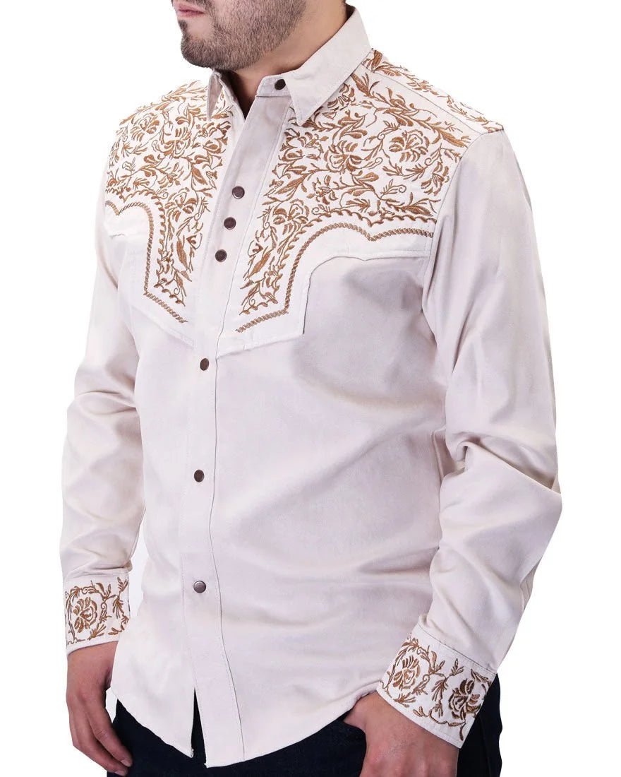 El General - Embroidered Suede Western Shirt WD Boots 813 WD-11-930 - OriginalWestern.com