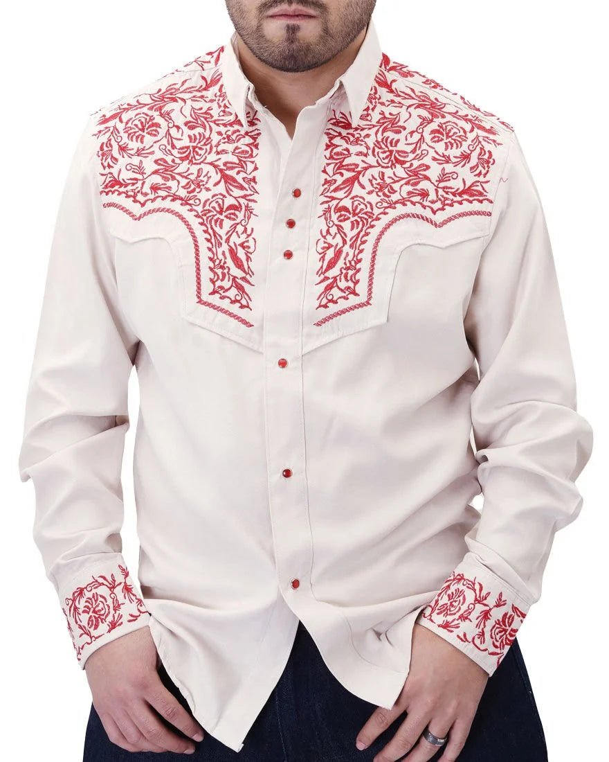El General - Embroidered Suede Western Shirt WD Boots 814 WD-11-931 - OriginalWestern.com