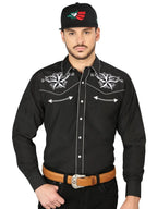 The General Embroidery Western Shirt Black/White 126682