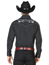 The General Embroidery Western Shirt Black/White 42940