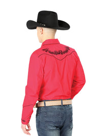 The General Embroidery Western Shirt Red/Black 40989