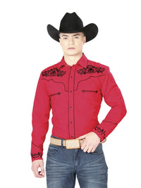 The General Embroidery Western Shirt Red/Black 40989