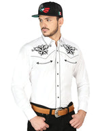 The General Embroidery Western Shirt White/Black 126683