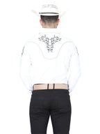 The General Embroidery Western Shirt White/Black 40991