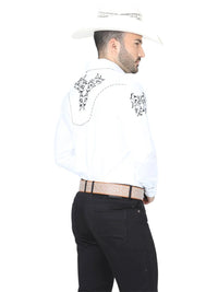 The General Embroidery Western Shirt White/Black 40991