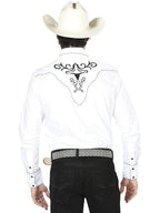 The General Embroidery Western Shirt White/Black 41004