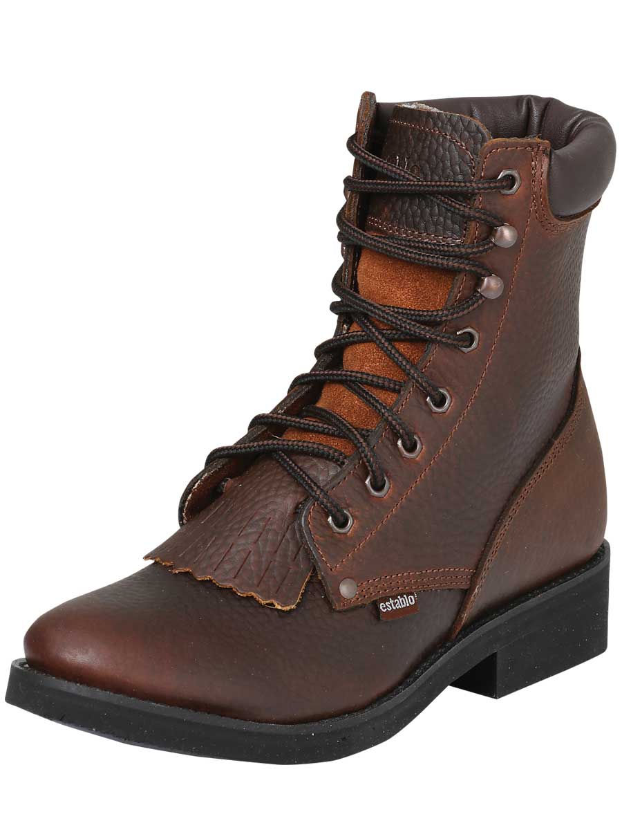 El General Establo Men's Bull Fight Work Ankle Boot–Honey Lace–Up 32584 - OriginalWestern.com