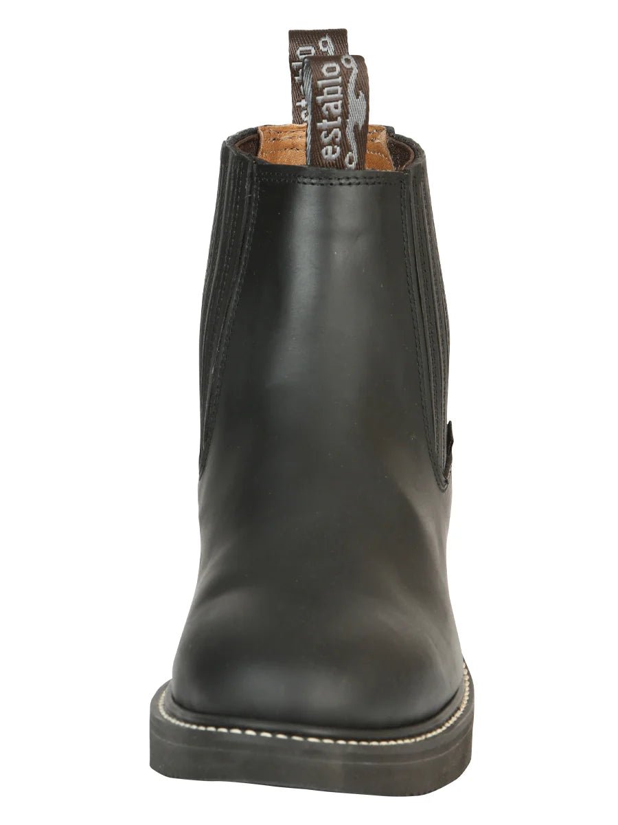 El General Establo Men´s Work Ankle Boot – Graso Leather – Black 320 - OriginalWestern.com