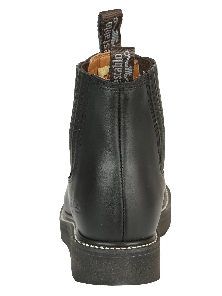 El General Establo Men´s Work Ankle Boot – Graso Leather – Black 320 - OriginalWestern.com
