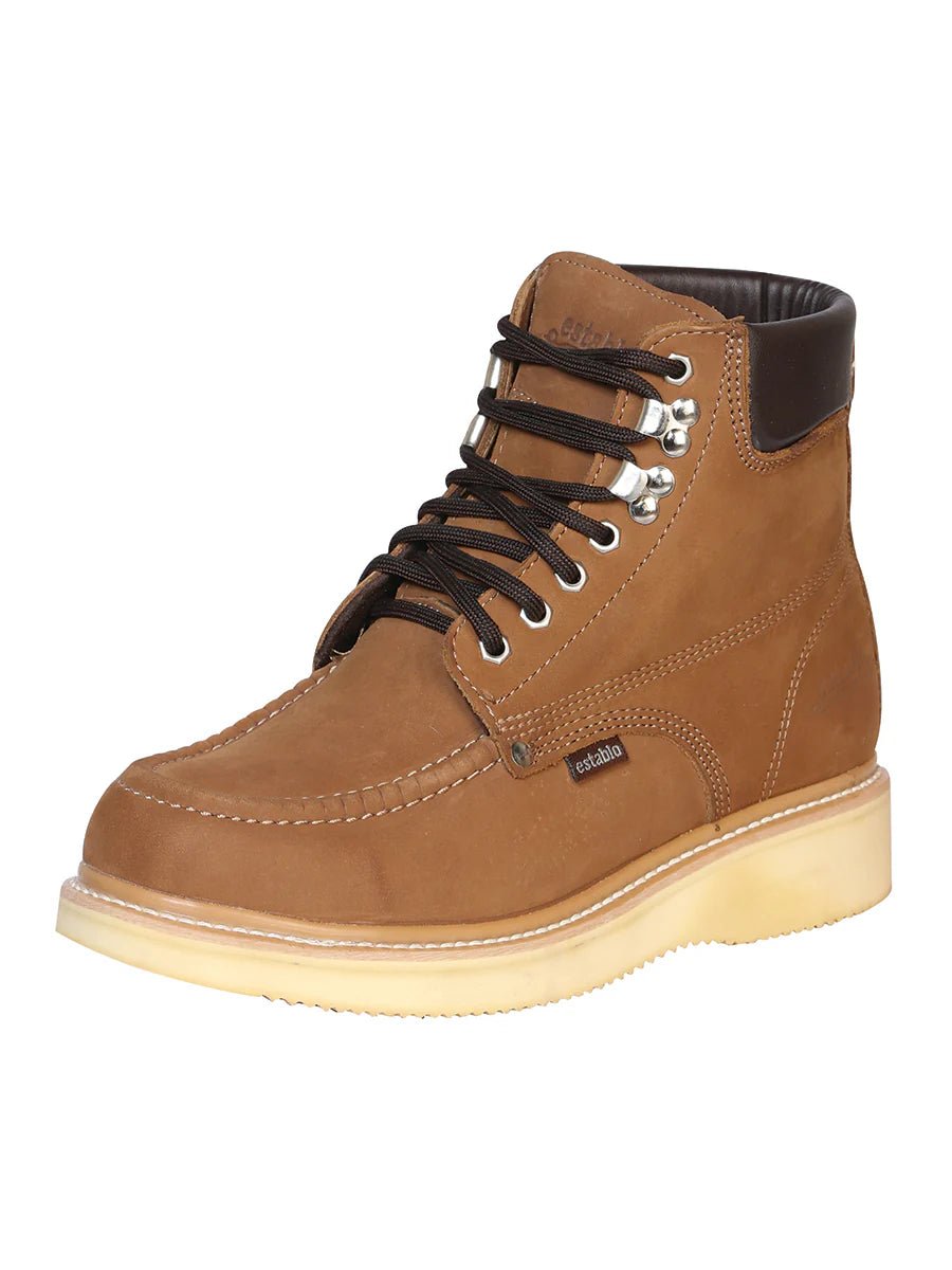 El General Establo Men´s Work Boot – Nobuck Canela Lace – Up 91204 - OriginalWestern.com