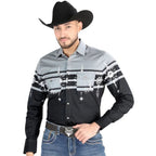 El General - Gray Tribal Western Shirt for Men 44452 - OriginalWestern.com
