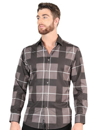 El General - Casual Long Sleeve Shirt - Gray 44602