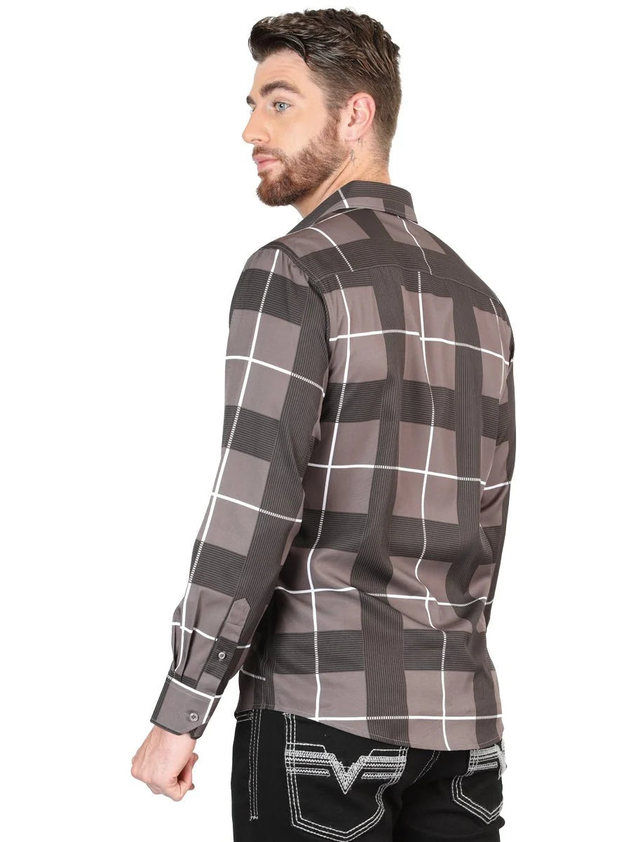 El General - Casual Long Sleeve Shirt - Gray 44602