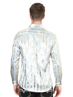 El General - Casual Long Sleeve Shirt - Grey/Gold  44578