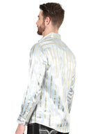 El General - Casual Long Sleeve Shirt - Grey/Gold  44578
