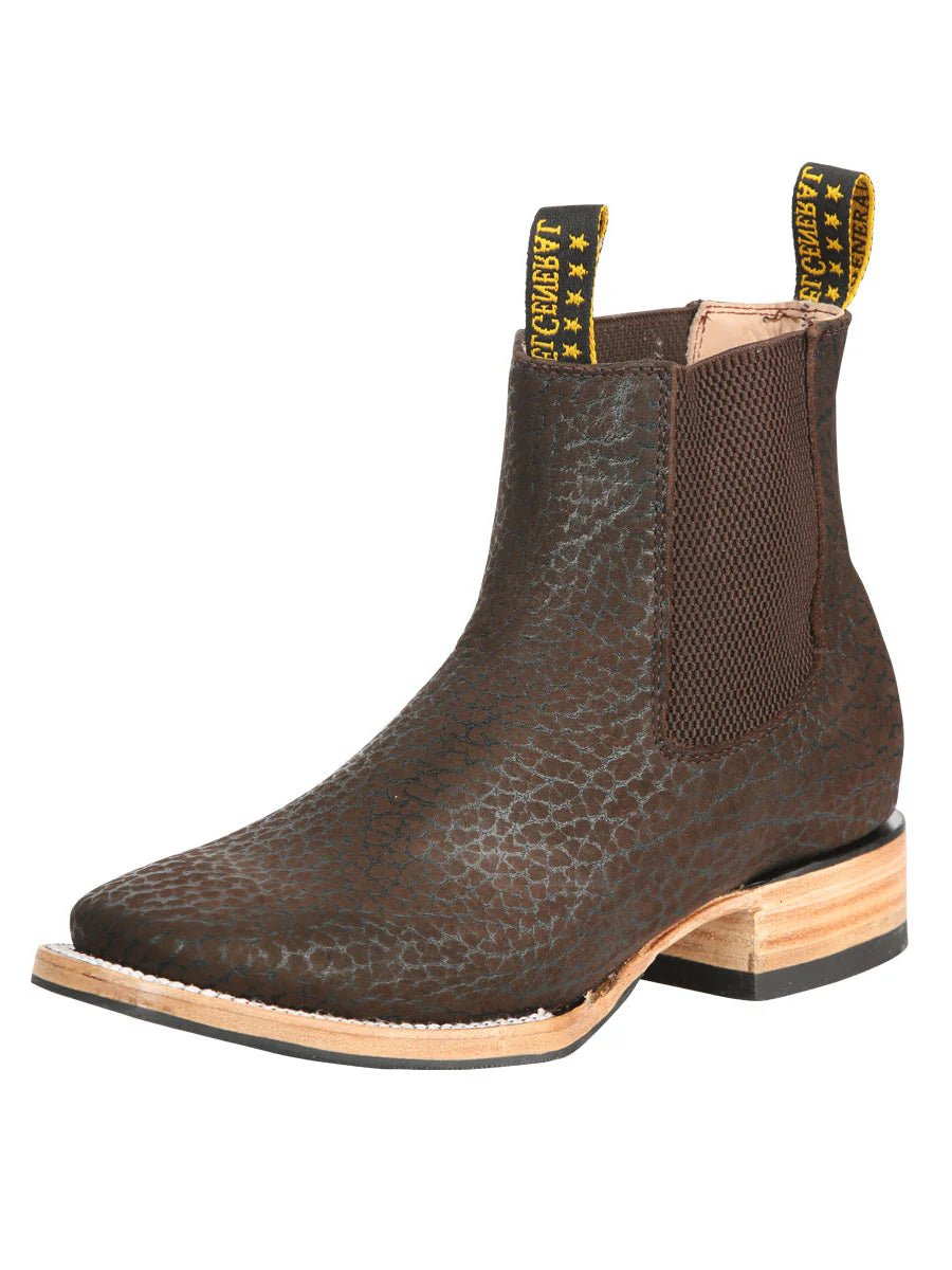 El General Men's Ankle Boots–Bull Neck Leather Moka 45341 - OriginalWestern.com