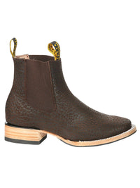 El General Men's Ankle Boots–Bull Neck Leather Moka 45341 - OriginalWestern.com