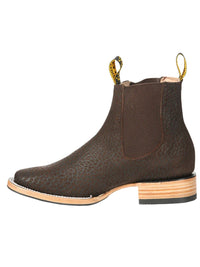 El General Men's Ankle Boots–Bull Neck Leather Moka 45341 - OriginalWestern.com