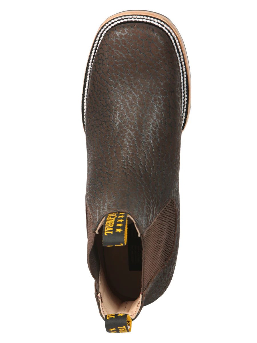 El General Men's Ankle Boots–Bull Neck Leather Moka 45341 - OriginalWestern.com
