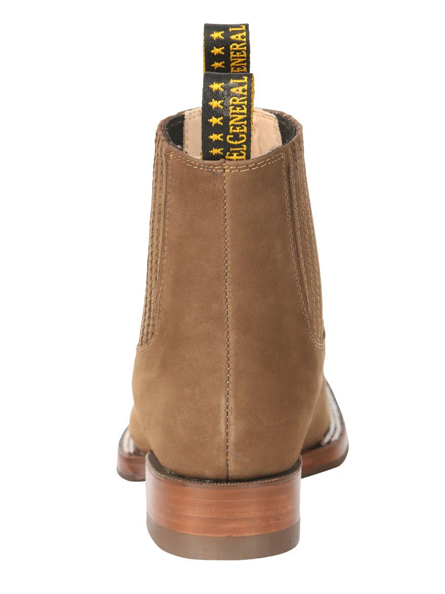 El General Men's Ankle Boots–Nobuck Brown 45338 - OriginalWestern.com
