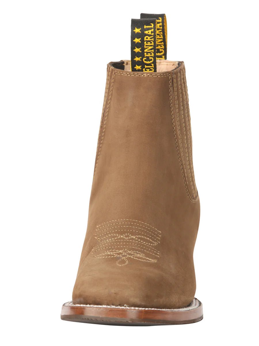 El General Men's Ankle Boots–Nobuck Brown 45338 - OriginalWestern.com