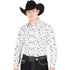El General - Men's Beige Western Shirt with Rodeo Cowboy Design 44327 - OriginalWestern.com