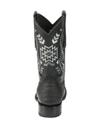 El General Men's Black Python Imitation Rodeo Boots 45398 - OriginalWestern.com