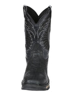 El General Men's Caiman Print Square Toe Soft Toe Work Boots – Black - OriginalWestern.com