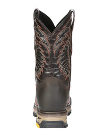 El General Men's Caiman Print Square Toe Soft Toe Work Boots – Cognac - OriginalWestern.com