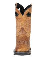 El General Men's Elephant Print Square Toe Soft Toe Work Boots – Honey - OriginalWestern.com