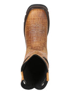 El General Men's Elephant Print Square Toe Soft Toe Work Boots – Honey - OriginalWestern.com