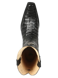 El General Men's Exotic Caiman Belly Cowboy Boots–Black 45078 - OriginalWestern.com