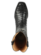 El General Men's Exotic Caiman Belly Cowboy Boots–Black 45518 - OriginalWestern.com