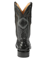 El General Men's Exotic Caiman Belly Cowboy Boots–Black 45518 - OriginalWestern.com