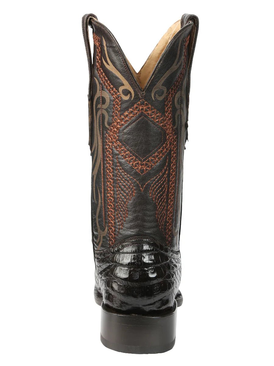 El General Men's Exotic Caiman Belly Cowboy Boots–Brown 45079 - OriginalWestern.com