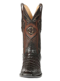 El General Men's Exotic Caiman Belly Cowboy Boots–Brown 45519 - OriginalWestern.com