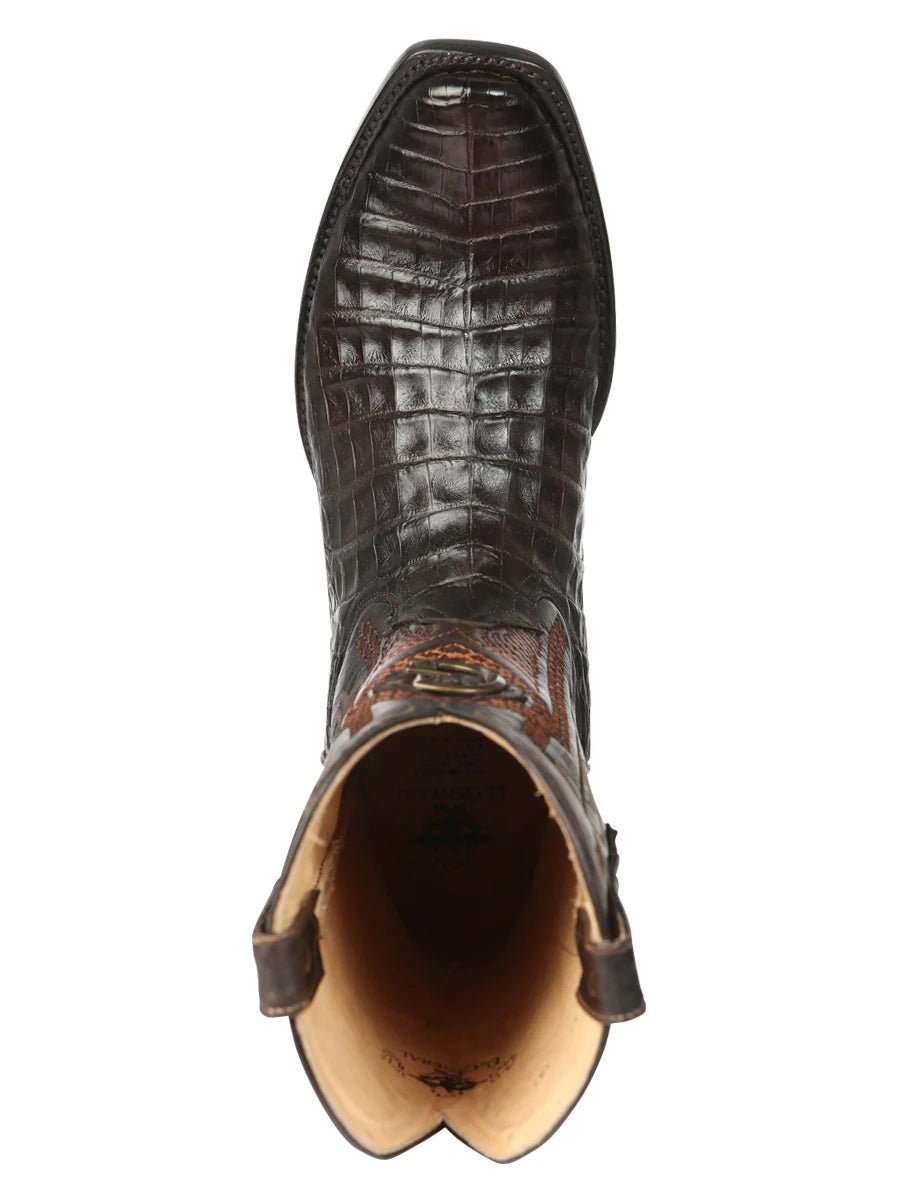 El General Men's Exotic Caiman Belly Cowboy Boots–Brown 45519 - OriginalWestern.com